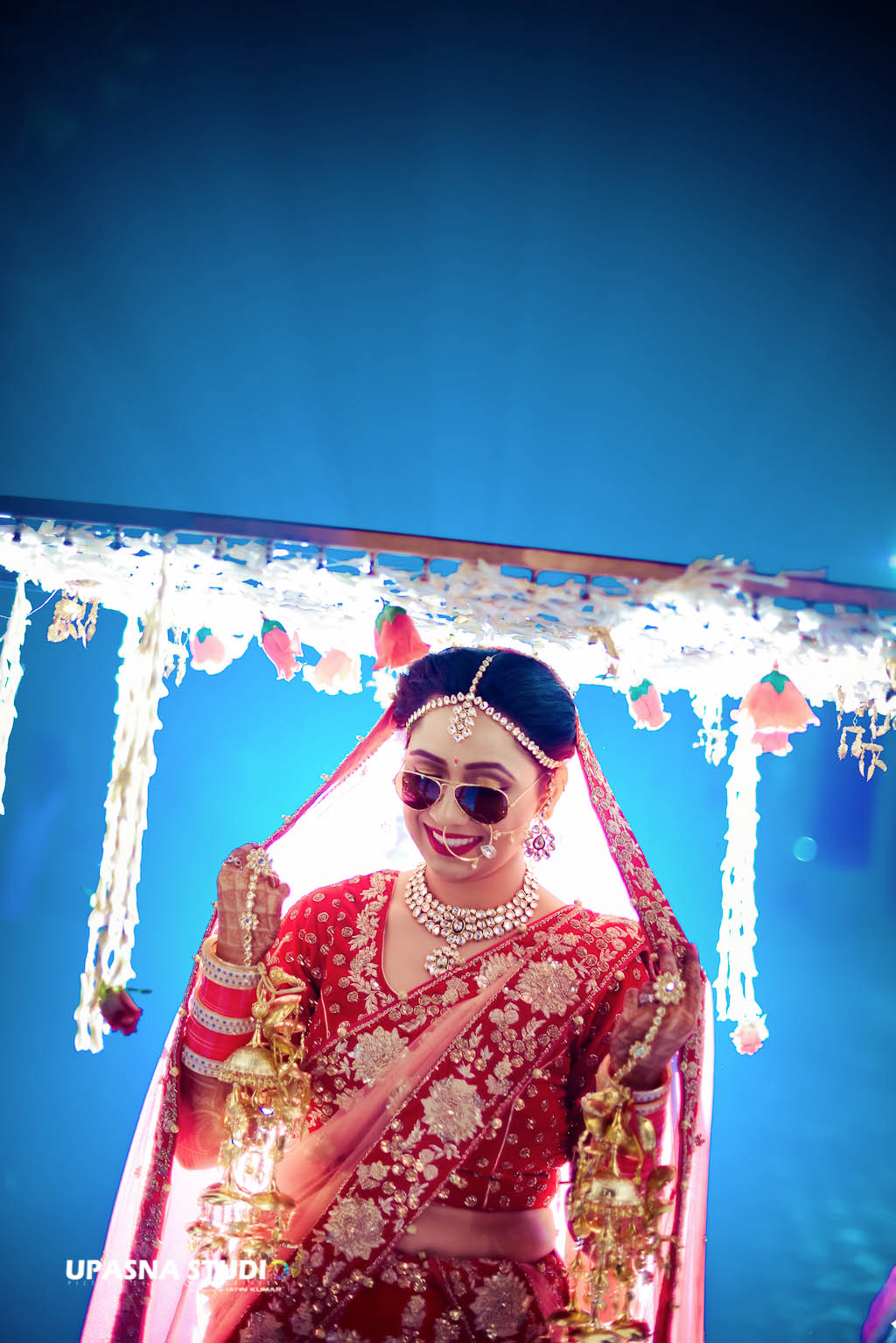indian bride with sunglasses
